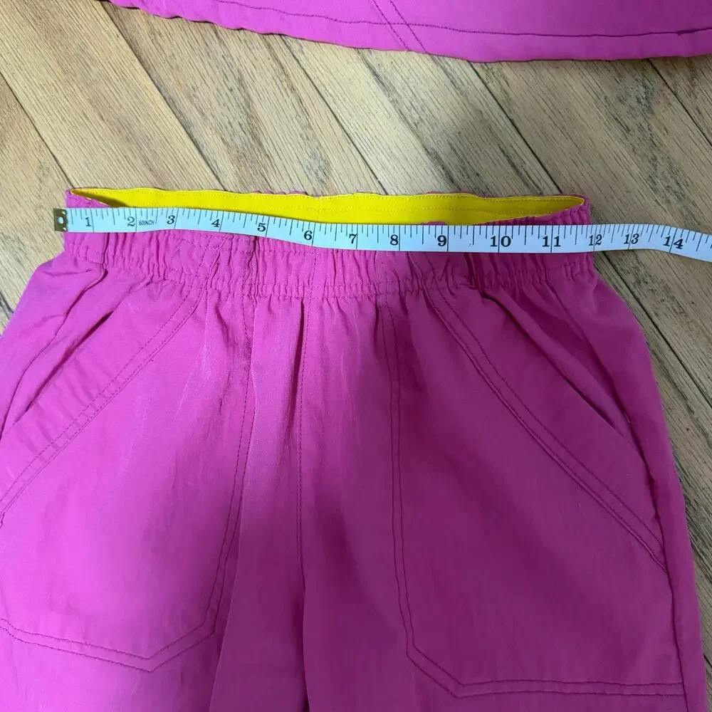 Women’s Wonder Wink pink matching scrub set sz S nurse attire medical colorful
